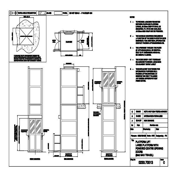 4m Hydraulic - Bi-Parting Doors