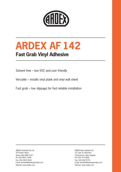 ARDEX AF 142 Fast Grab Vinyl Adhesive