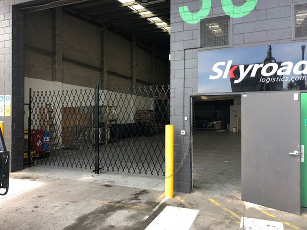 ATDC's trackless barriers at Skyroad Logistics 