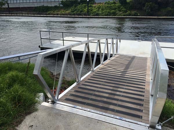 Carborundum safety plates were recently installed in Melbourne onto a timber footbridge
