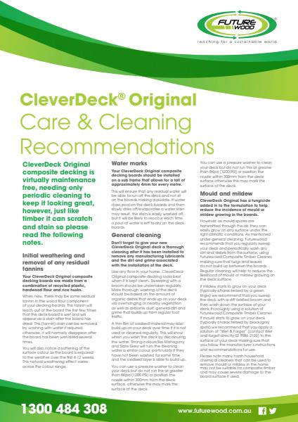 CleverDeck Original Care & Cleaning