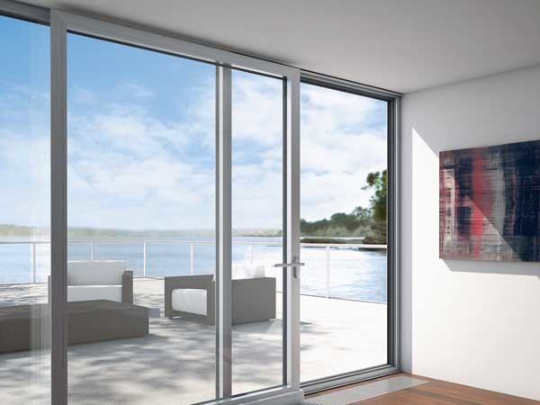 SmartClose in a Schueco sliding door installation
