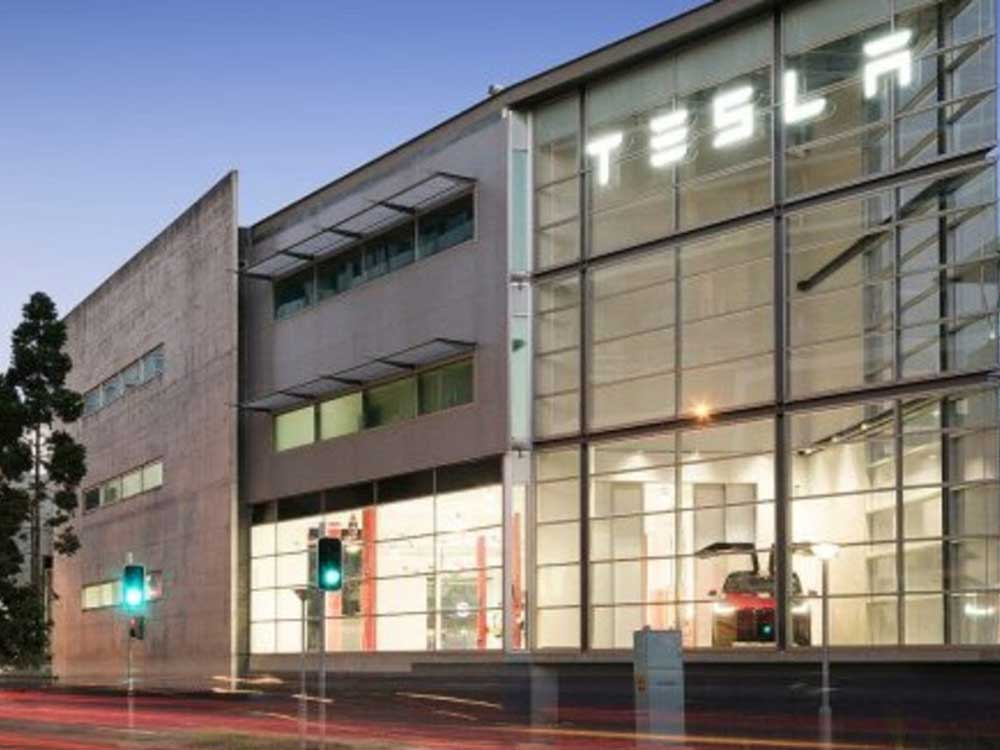 The Tesla showroom in Fortitude Valley built by Lloyd Group