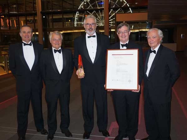 James Hyne, Chris Hyne, Peter Hyne, Martin Kriewaldt and Richard Hyne at the Awards Evening (Photo: Hyne Timber)