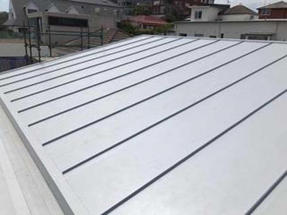 The final design outcome replicates the appearance of a zinc roof.