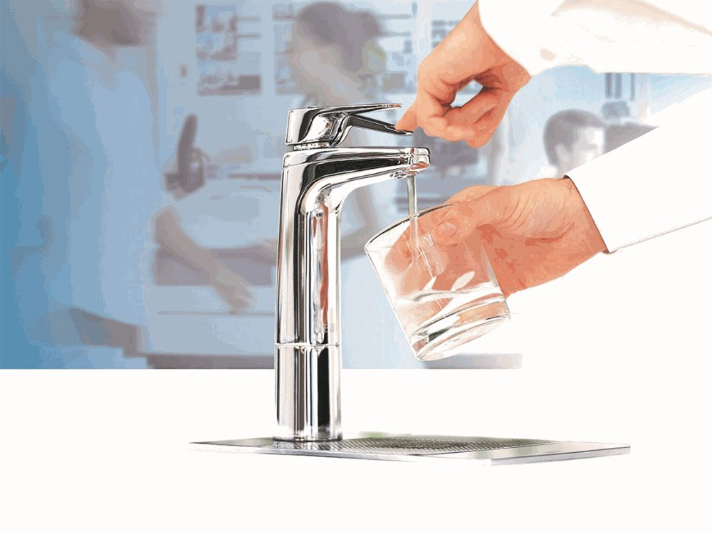 Detailed product image of filtered water drinking system

