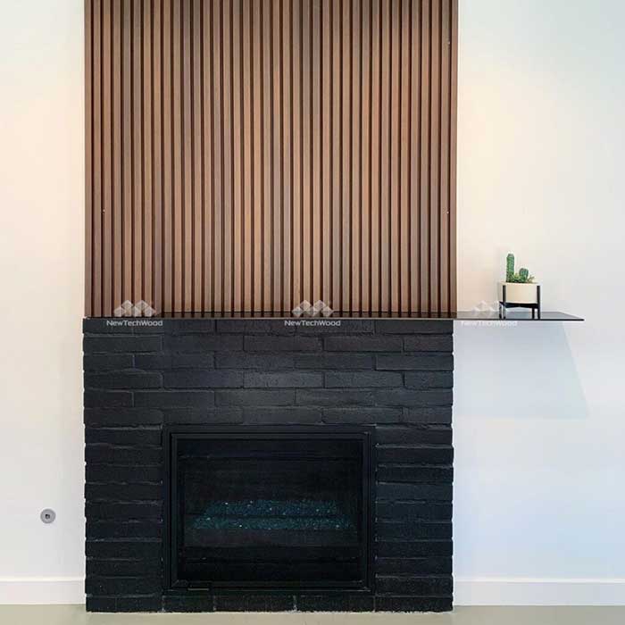 Timber feature wall
