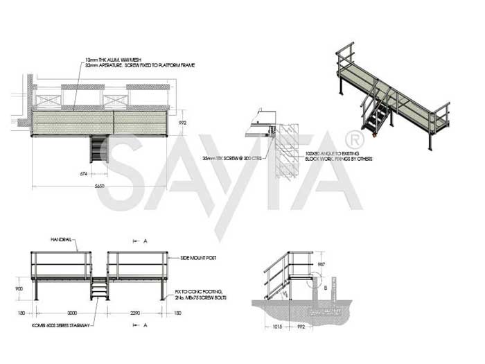 KOMBI access stairs and platforms - drawings