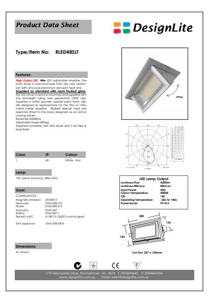 DesignLite Adjustable Shop Lighter Product Information