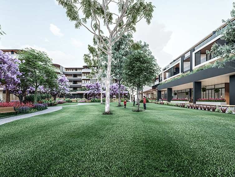 Heart of Willoughby Redevelopment Gardens CGI