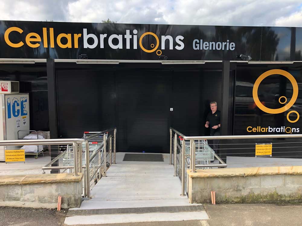The new Cellarbrations store in Glenorie featuring security roller shutters