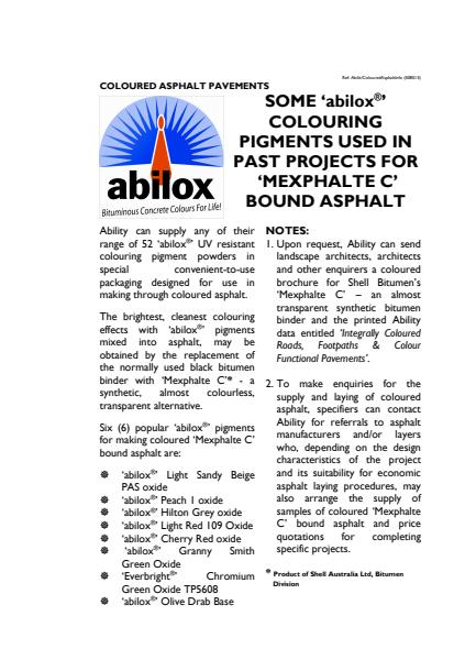 abilox Coloured Asphalt Pav