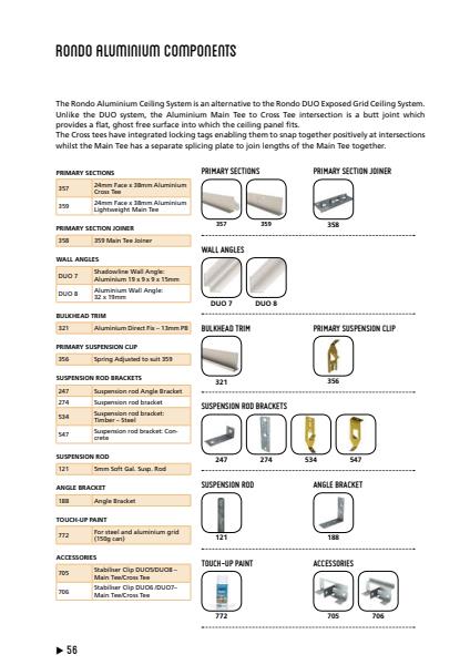 Rondo Aluminium Ceiling Components Brochure