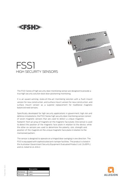 FSH-FSS1 Commercial Product Catalogue 