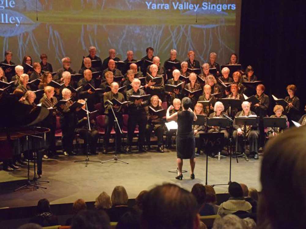Yarra Valley Singers perform on their QUATTRO tiered choir riser
