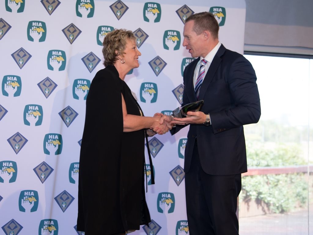 The Housing Industry of Australia (HIA) has honoured Chris Cameron with a special &#39;Outstanding Achievement in the Industry&#39; Award at their recent &lsquo;Women in Building and Construction Awards.&rsquo; &nbsp;Image: Supplied
