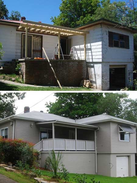 Duratuff Select vinyl cladding in Heather colour was selected by the homeowner for this Sydney residence (Before and After)