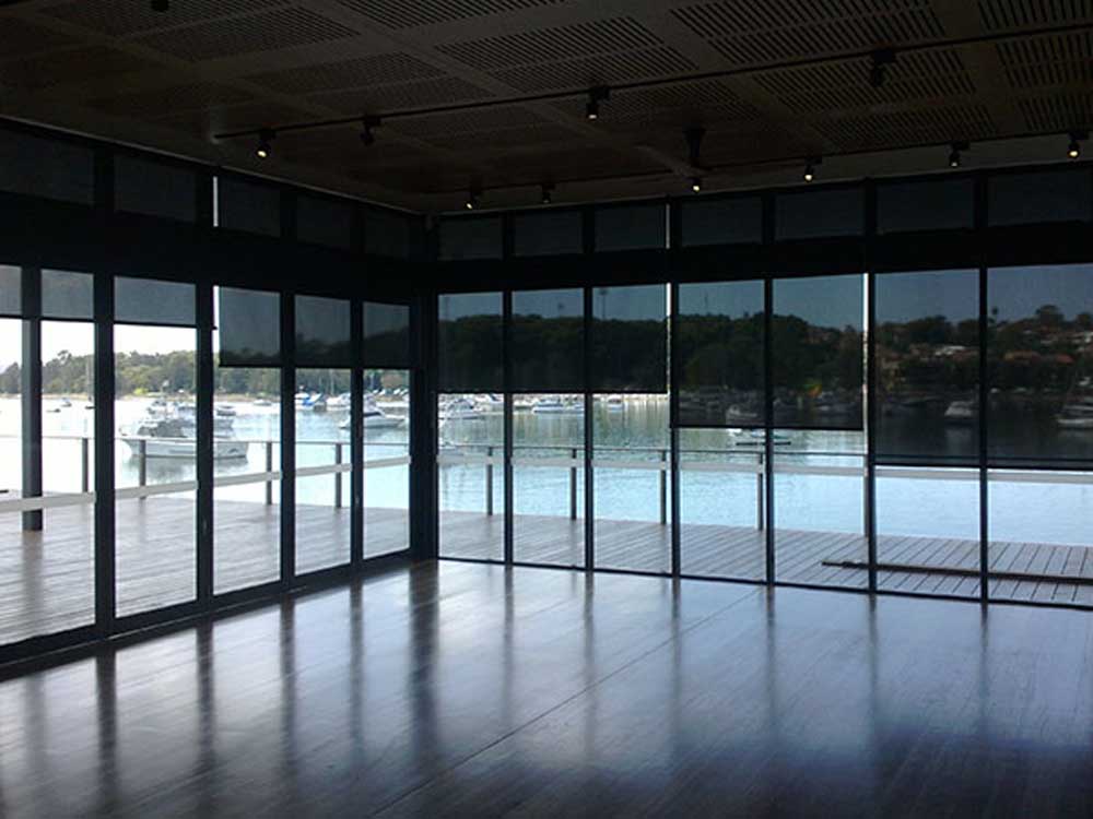 Anti glare blinds at Haberfield Rowing Club