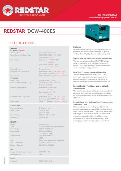 Redstar DCW-400ES Welders