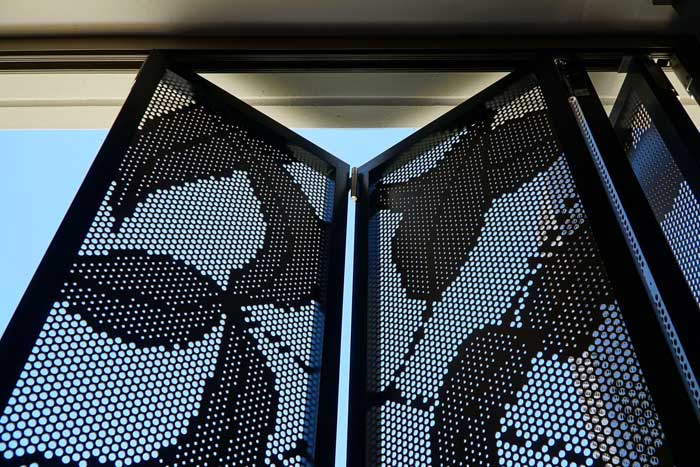 Perforated metal privacy screen