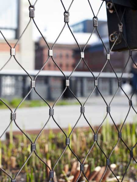 Webnet stainless steel mesh used as railings on The High Line