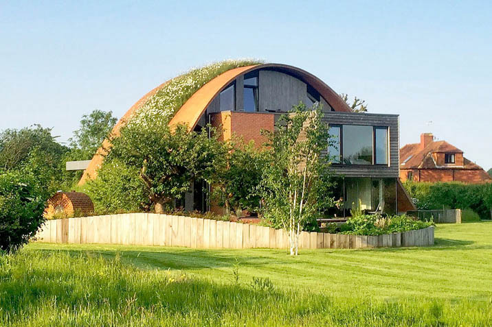 Arched eco house grand designs