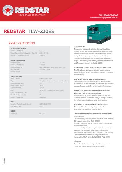Redstar TLW-230ES Welders