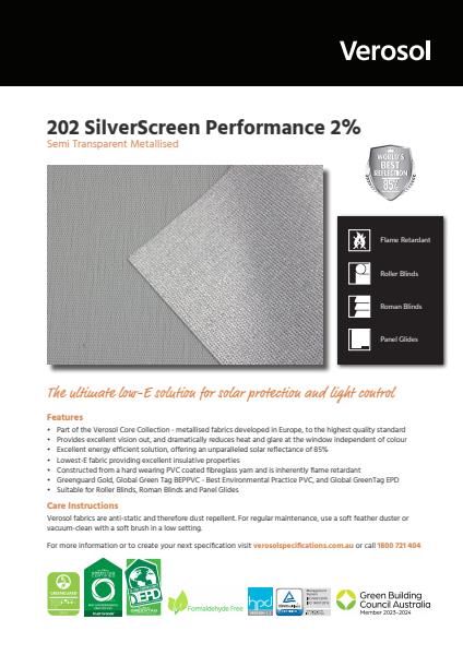 202 SilverScreen Performance Specification
