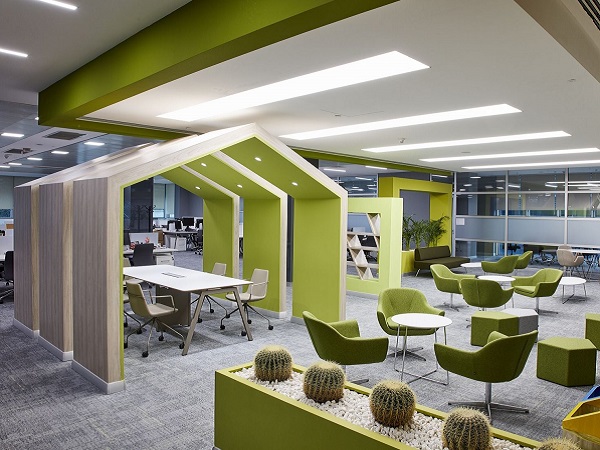 tendência atual de design de interiores de escritórios