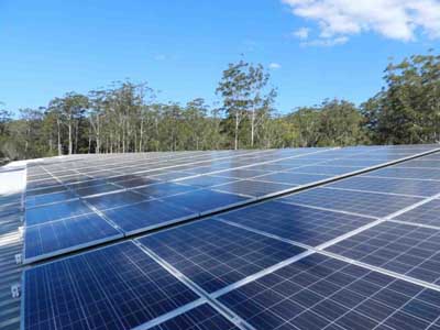 Australian Architectural Hardwoods uses a 100 kilowatt solar array as their primary electricity source
