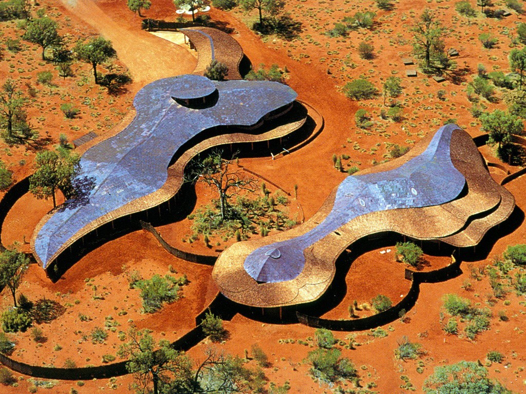The Uluru-Kata Tjuta Cultural Centre - Australia. Image: (Craig Lamotte) Gregory Burgess Architects.
