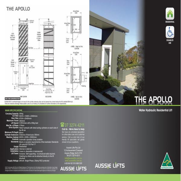 Aussie Lifts Apollo brochure