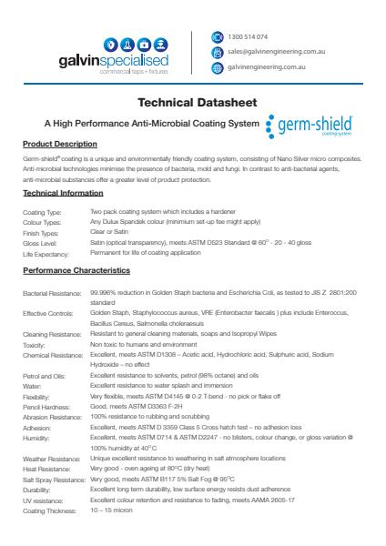 Germ Shield Technical Datasheet