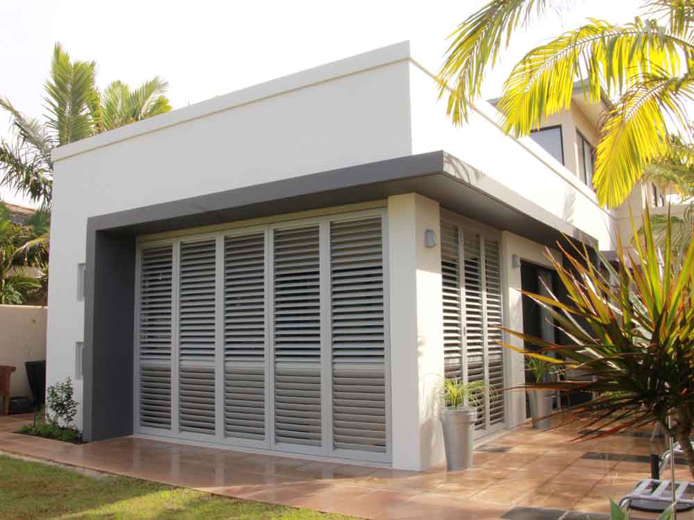 Security plantation shutters 