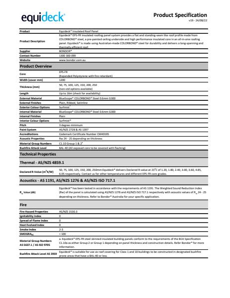 Equideck Spec Sheet 