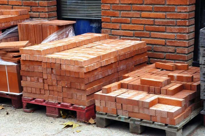 Brick Pile Clay Bricks Size Common