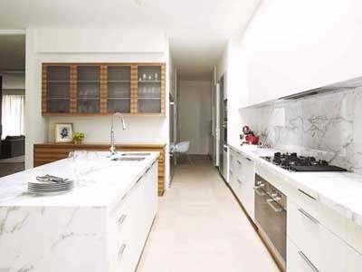 Calacatta marble in a kitchen