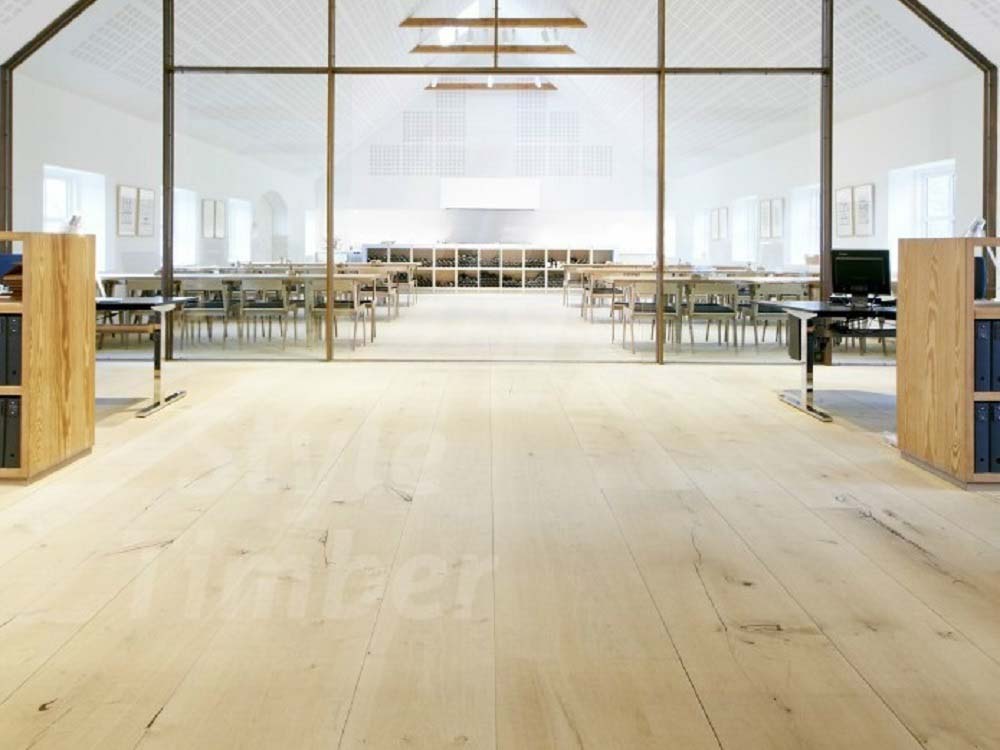 The width and length of hardwood planks contribute to the overall aesthetic