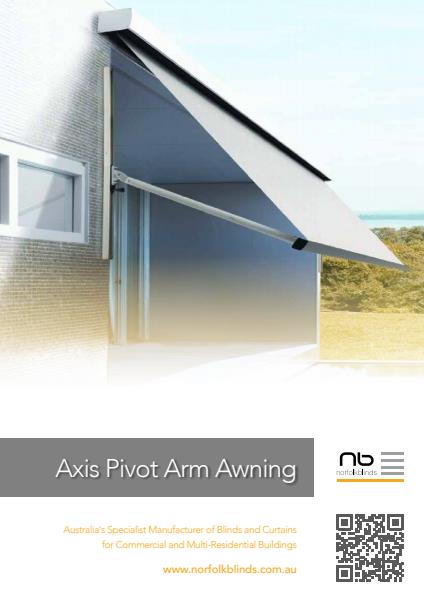 Axis Pivot Arm Awning Specification