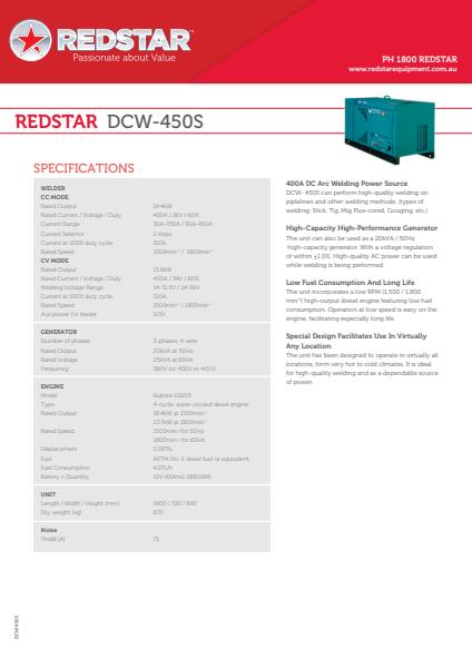 Redstar DCW-450S Welders